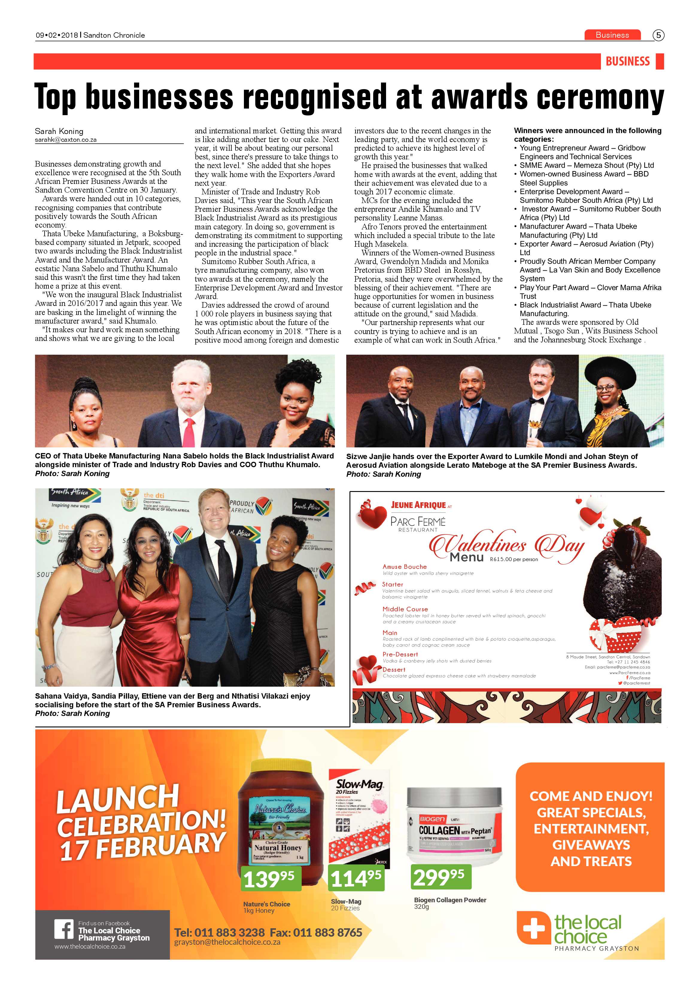 Sandton Chronicle -Feb 9, 2018 page 5