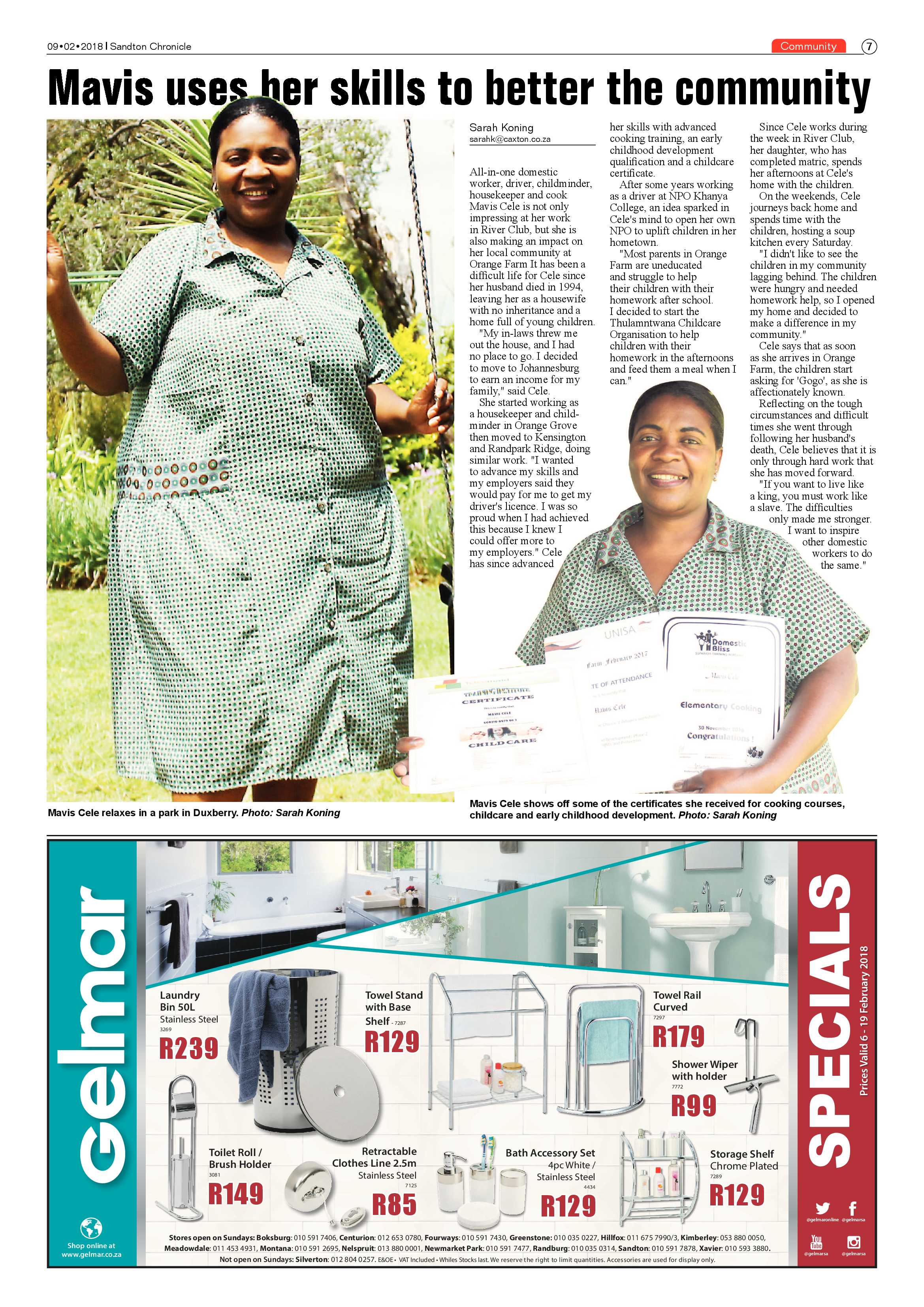 Sandton Chronicle -Feb 9, 2018 page 7
