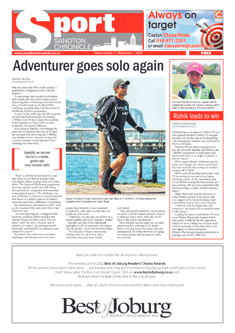 Sandton Chronicle Nov 11 2022 page 12