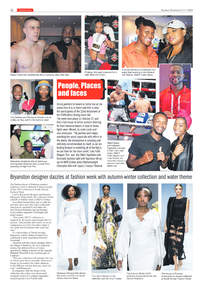 Sandton Chronicle Nov 11 2022 page 6