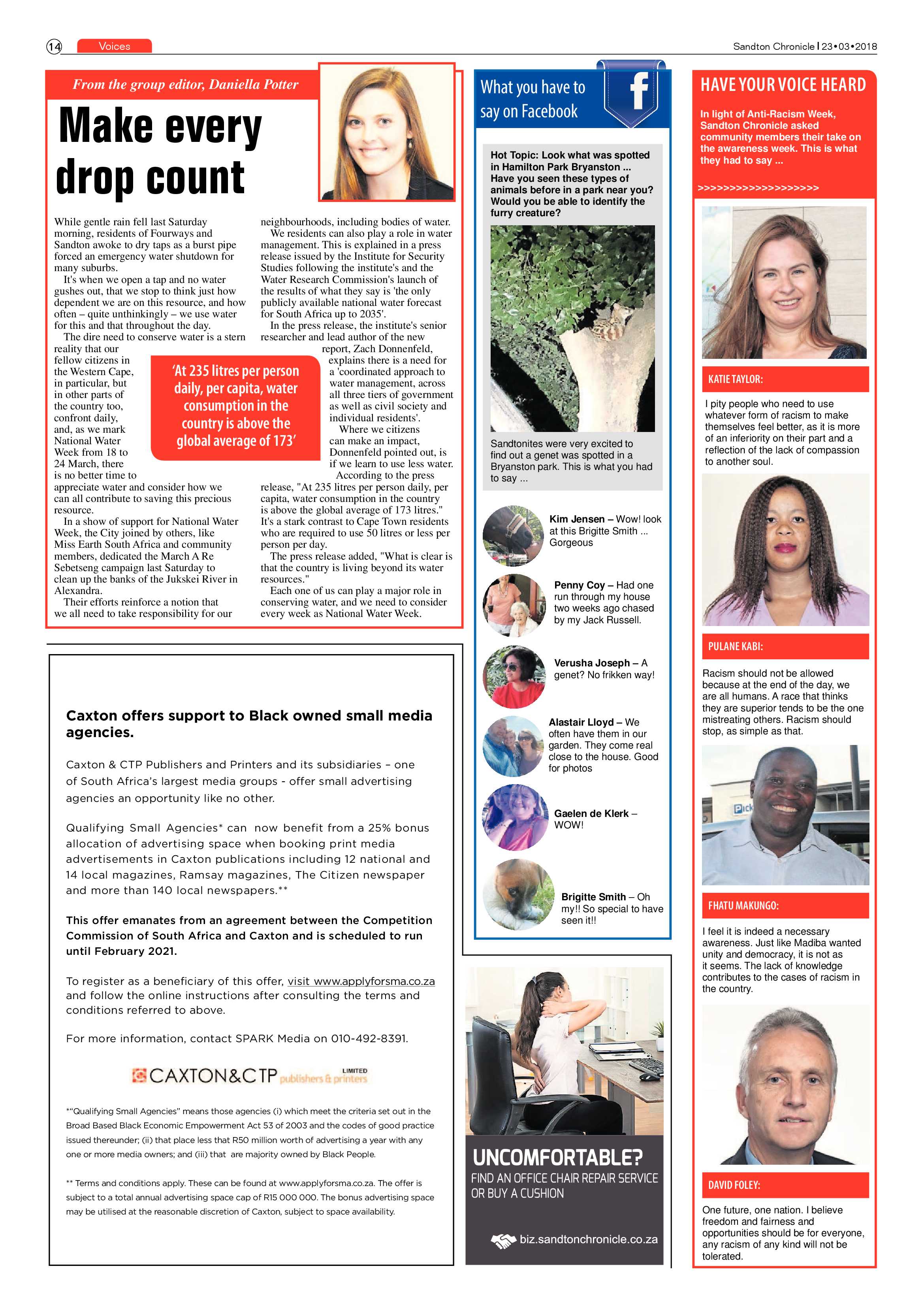 Sandton Chronicle 23 March 2018 page 14