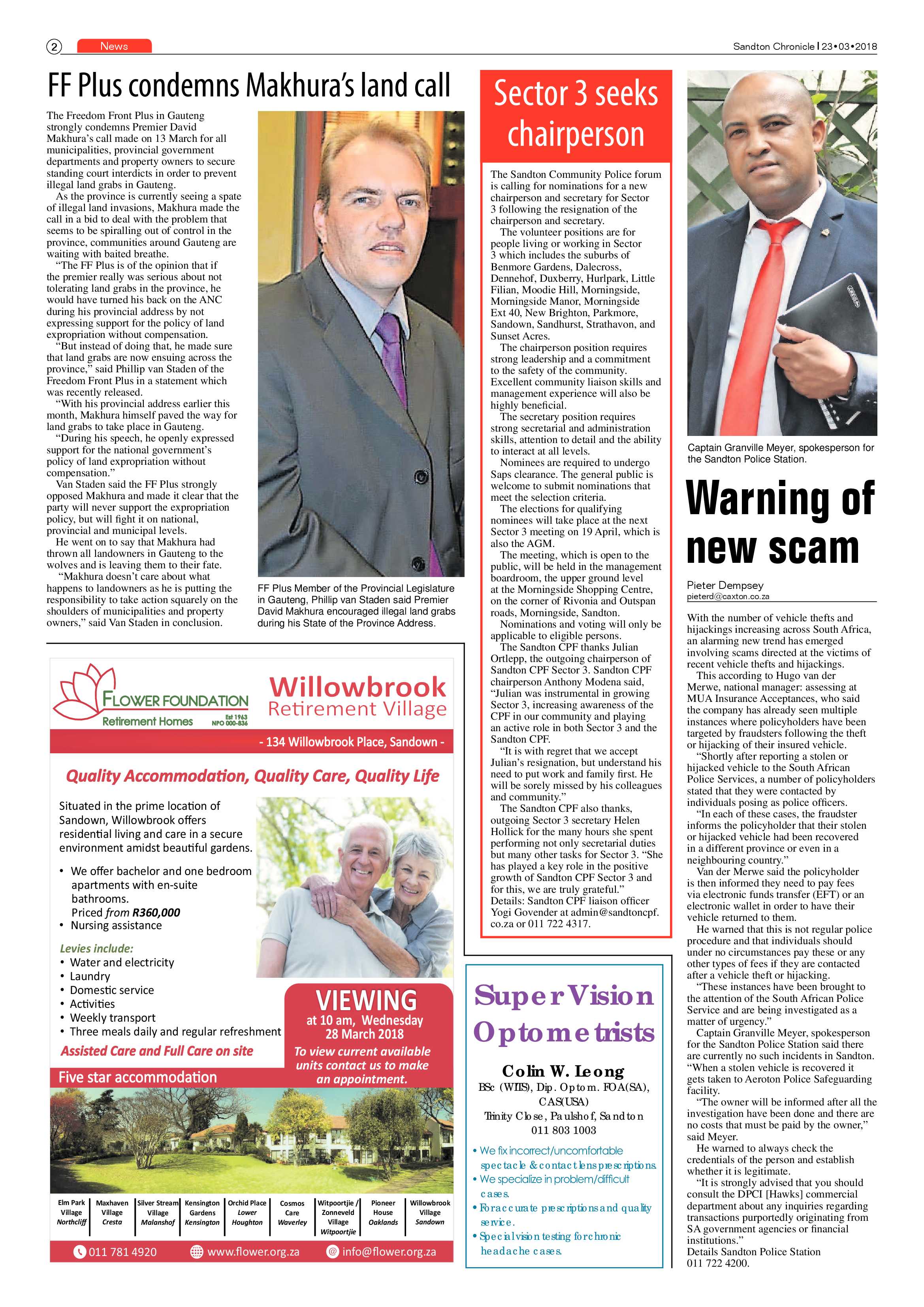 Sandton Chronicle 23 March 2018 page 2