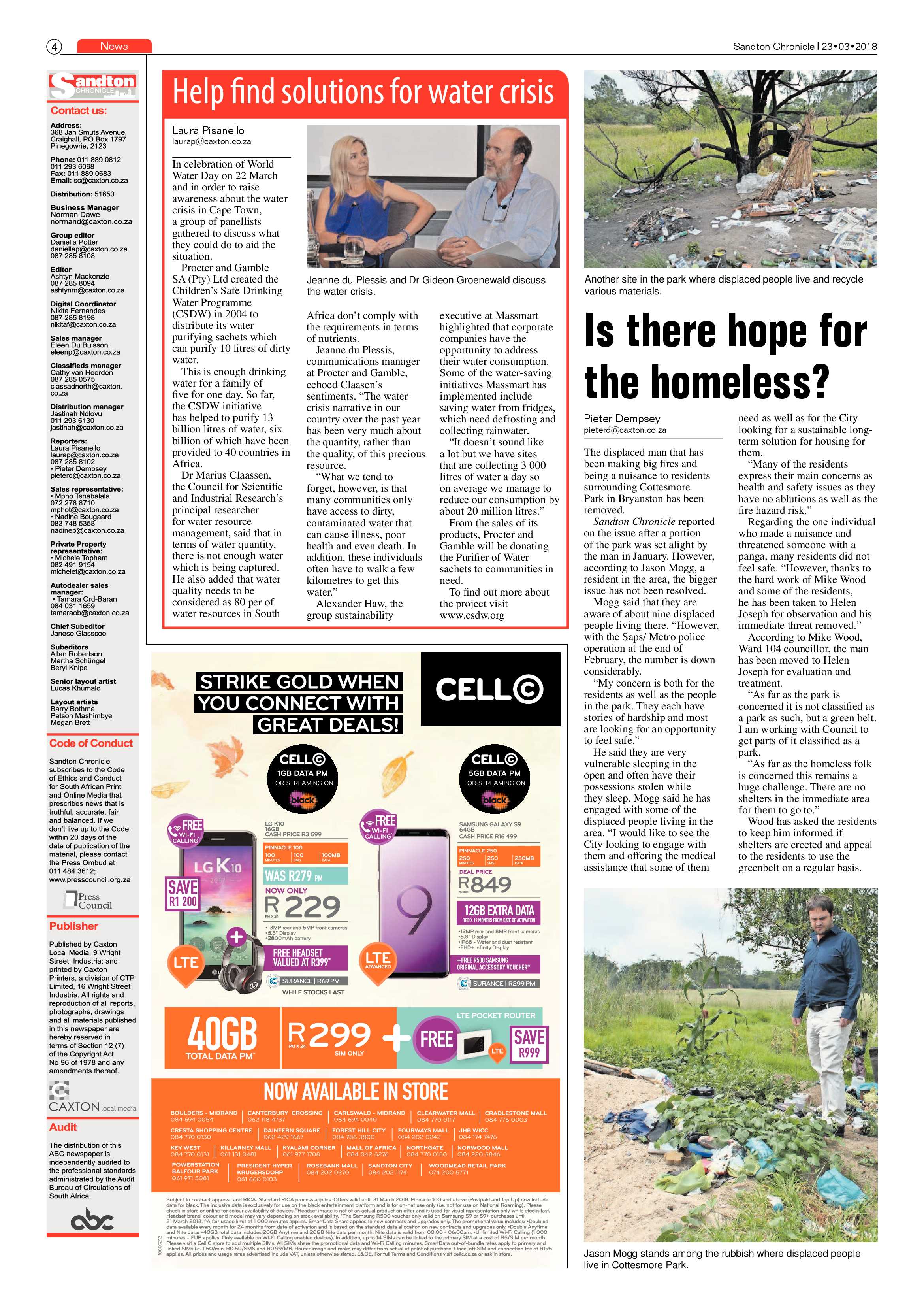 Sandton Chronicle 23 March 2018 page 4