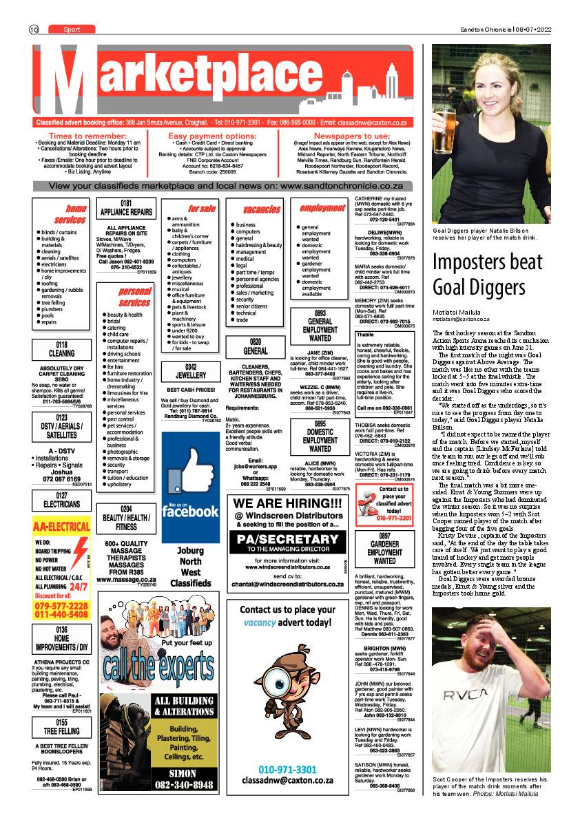 Sandton Chronicle 8 July 2022 page 10