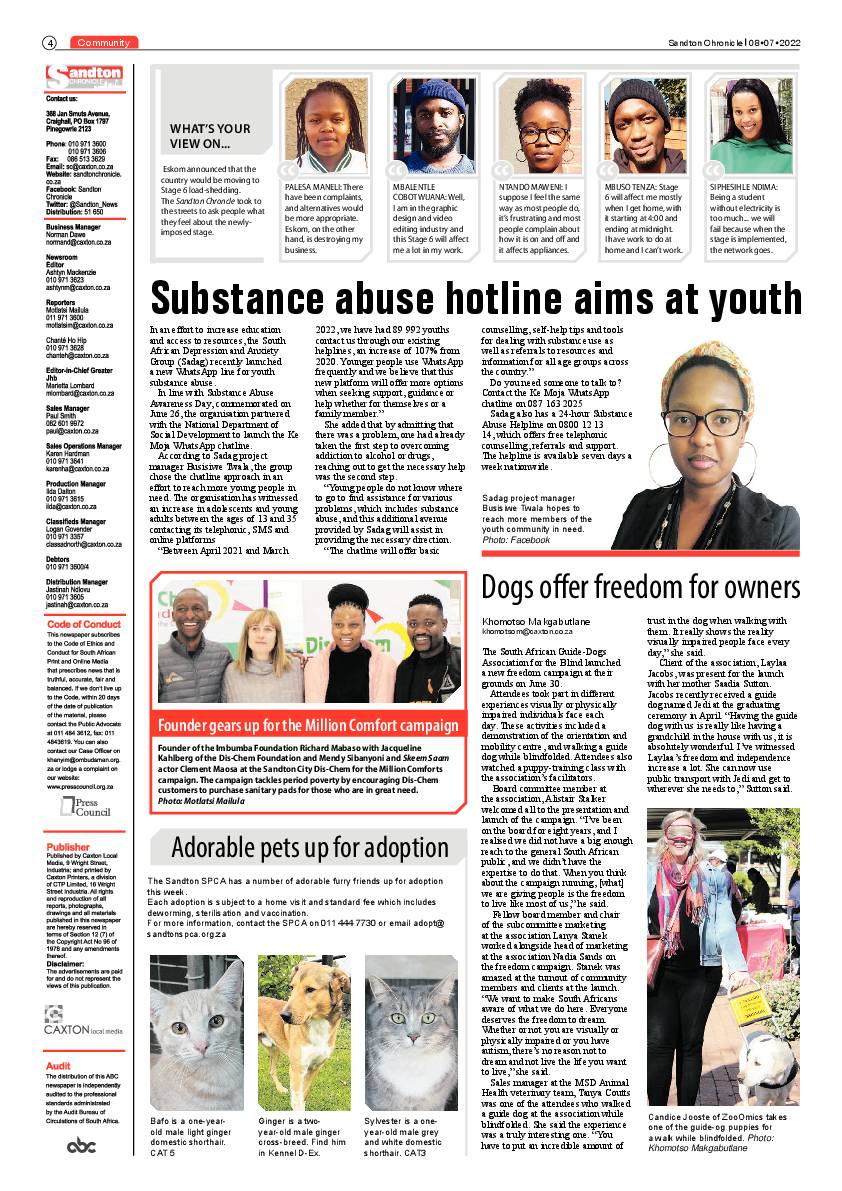 Sandton Chronicle 8 July 2022 page 4