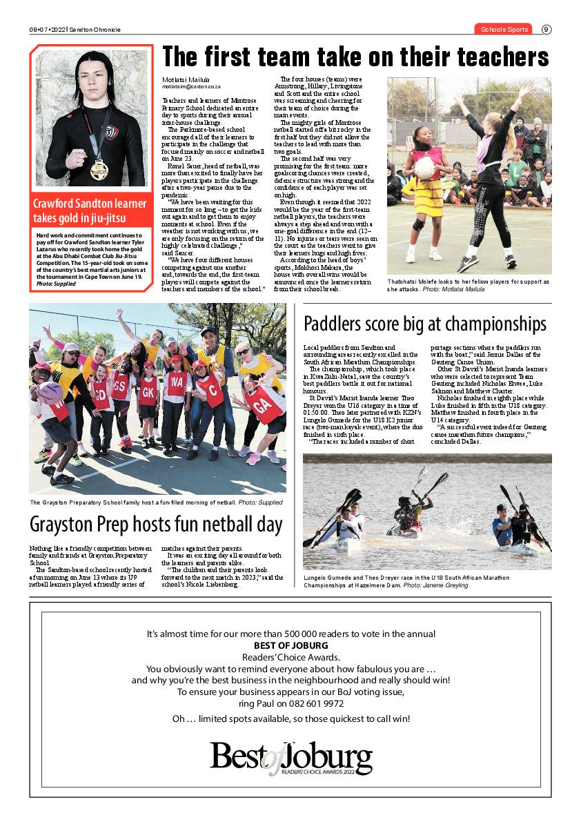 Sandton Chronicle 8 July 2022 page 9