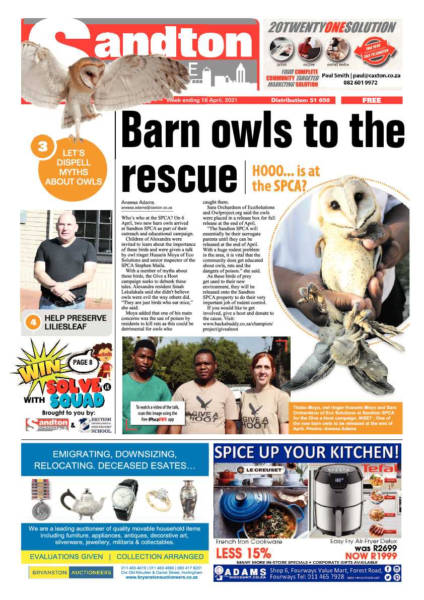 Sandton Chronicle16 April 2021 page 1