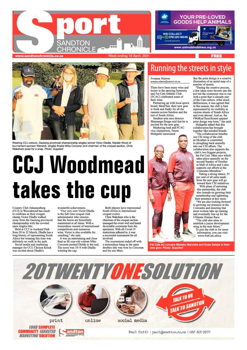 Sandton Chronicle16 April 2021 page 12
