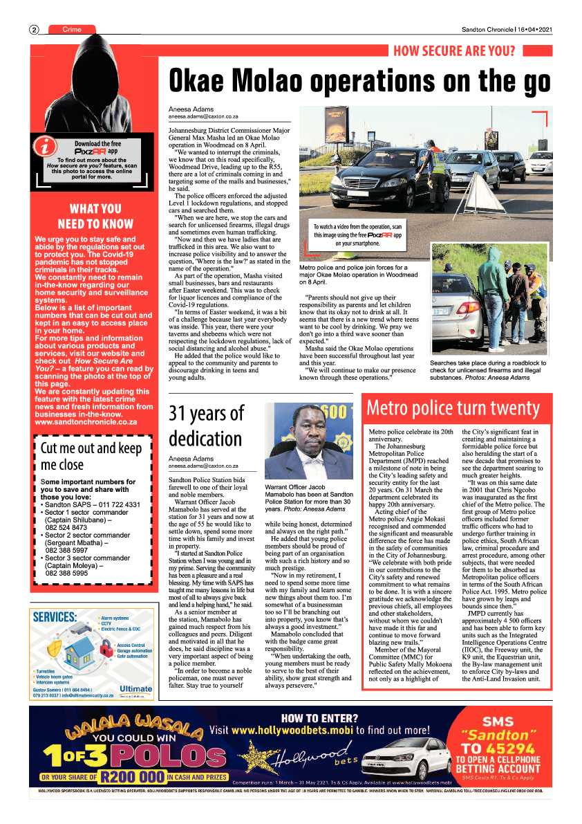 Sandton Chronicle16 April 2021 page 2