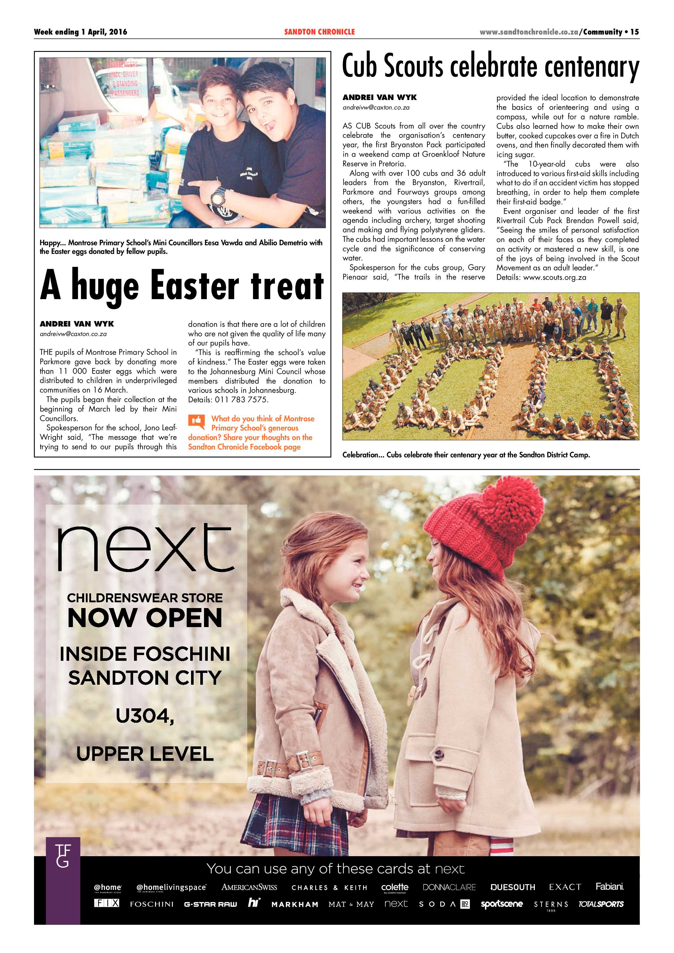 Sandton Chronicle 01 April 2016 page 15