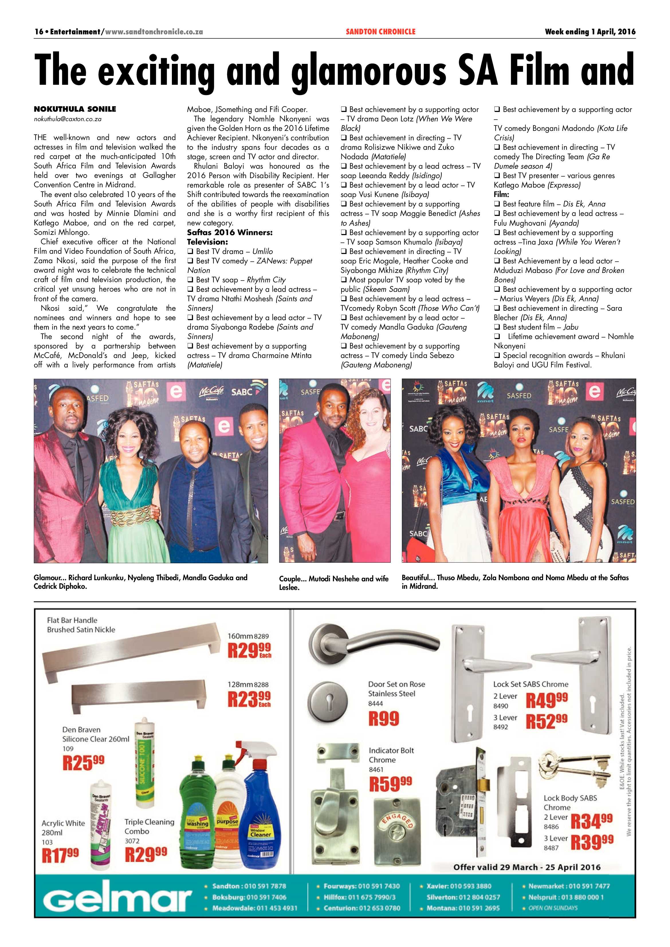 Sandton Chronicle 01 April 2016 page 16