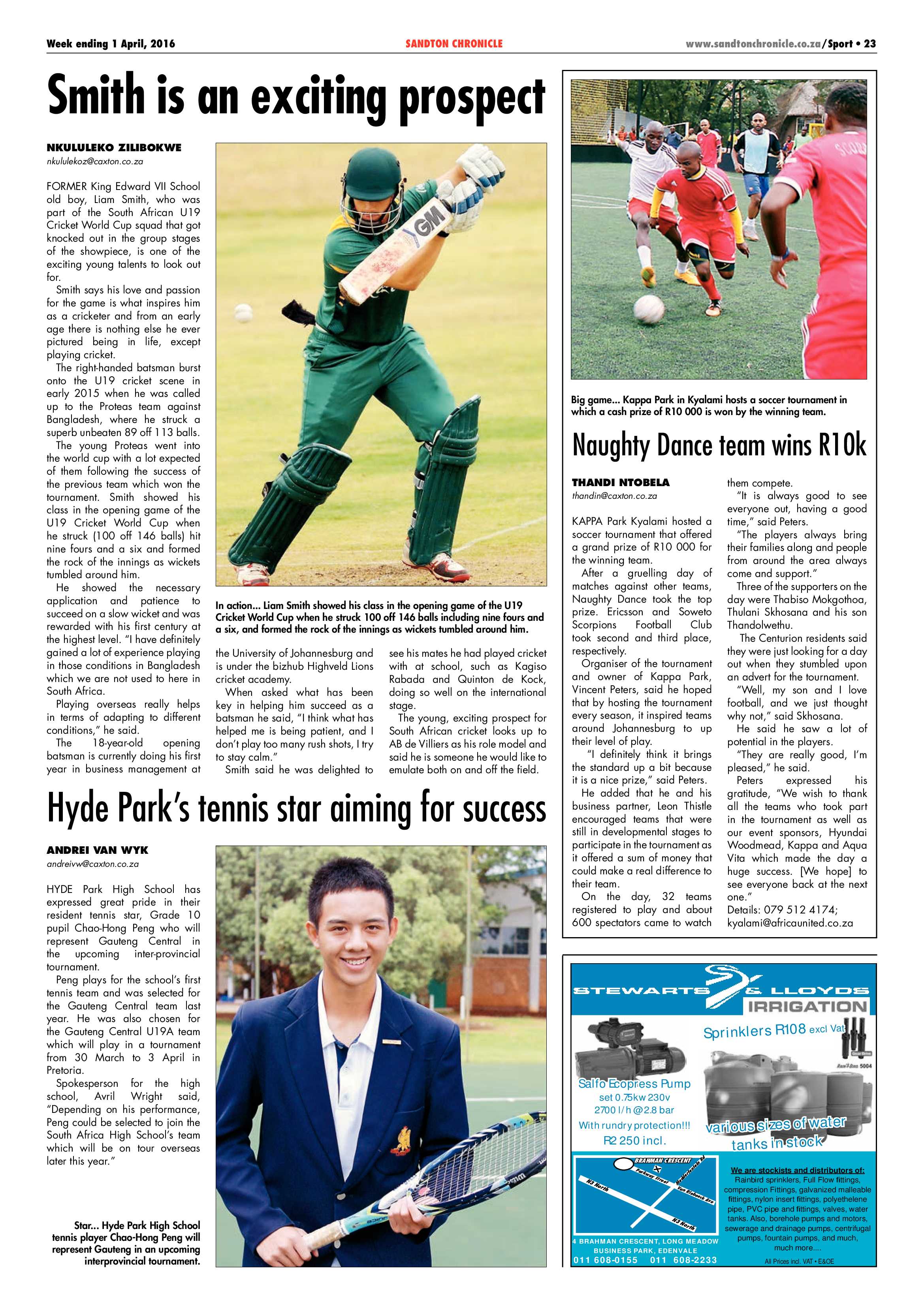 Sandton Chronicle 01 April 2016 page 23