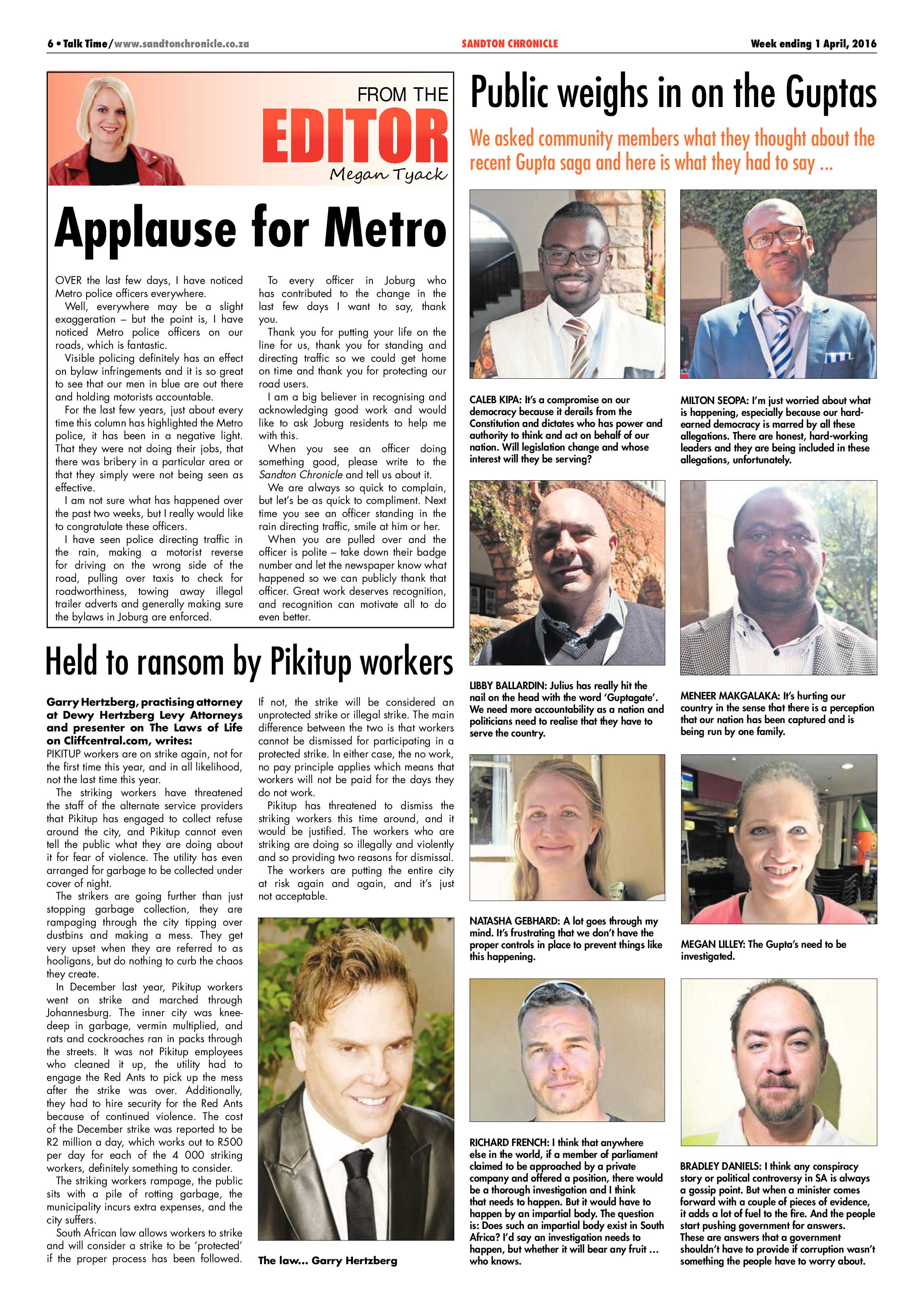 Sandton Chronicle 01 April 2016 page 6