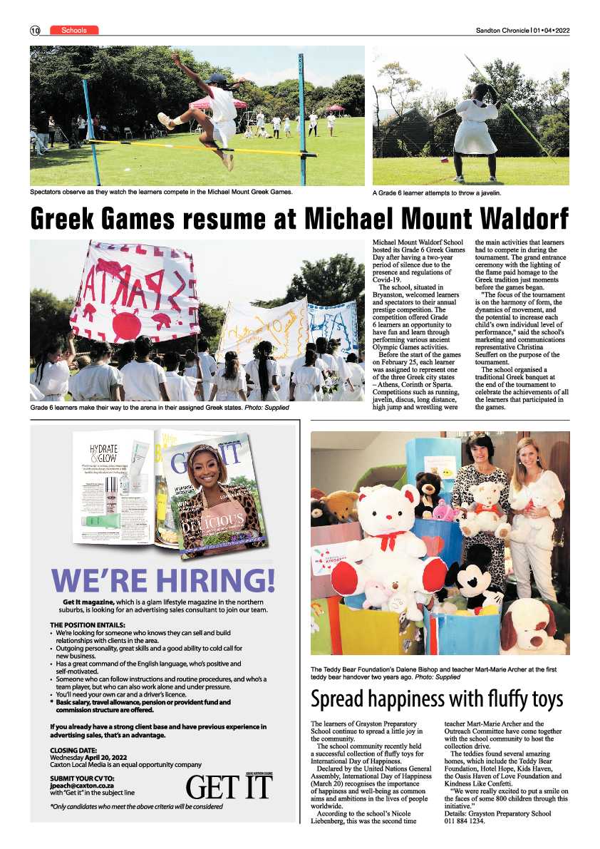 Sandton Chronicle 01 April 2022 page 10