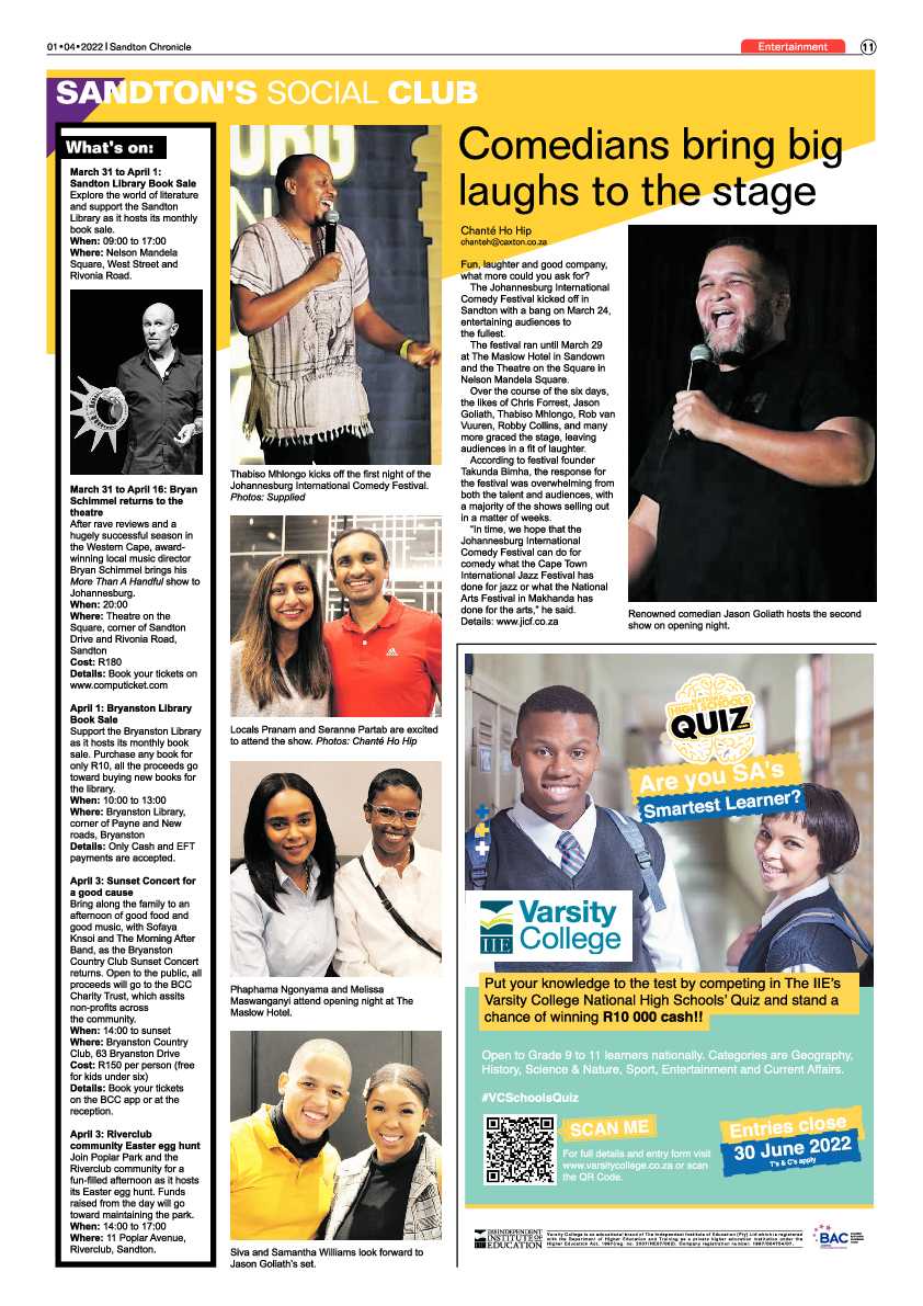 Sandton Chronicle 01 April 2022 page 11