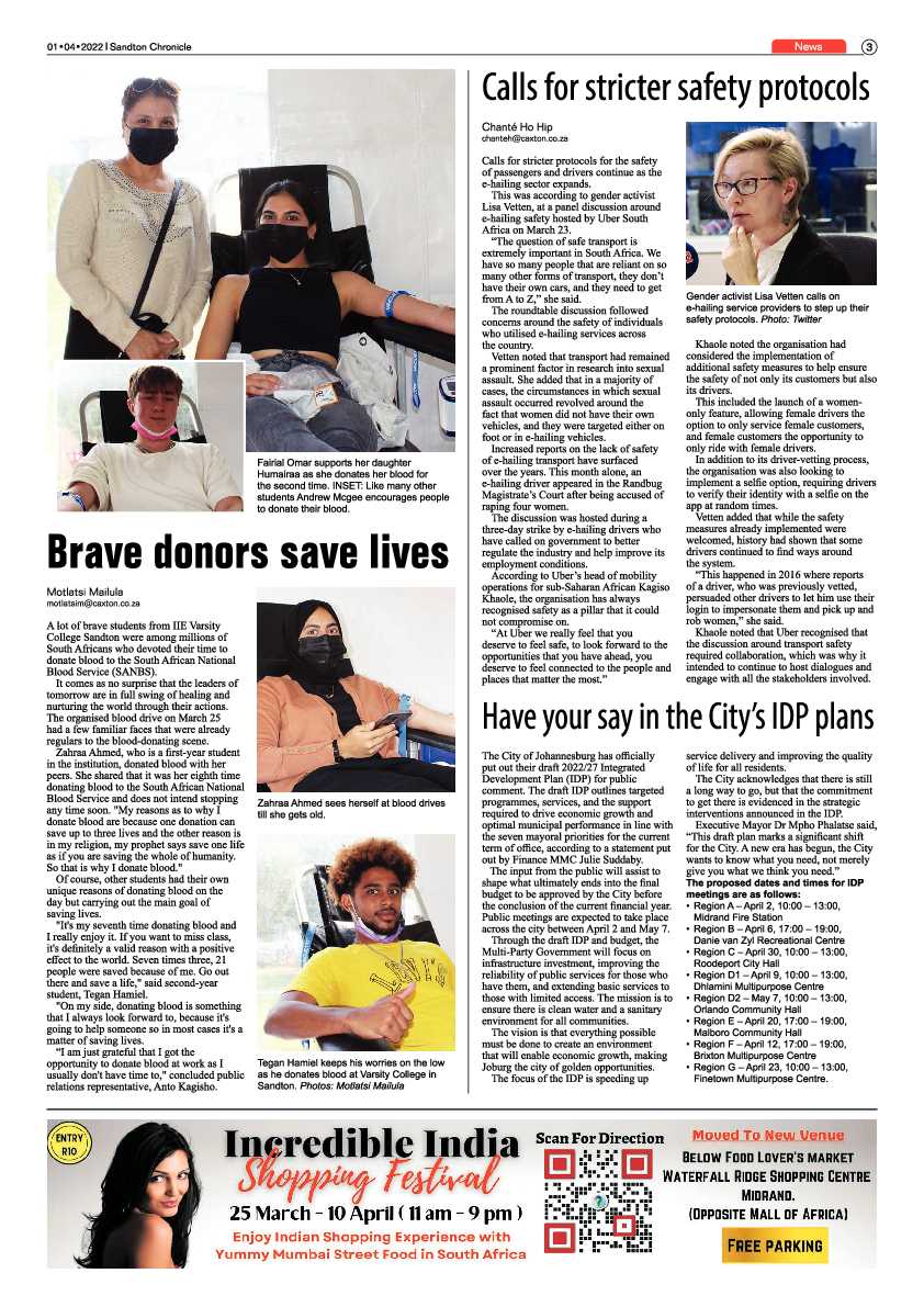 Sandton Chronicle 01 April 2022 page 3