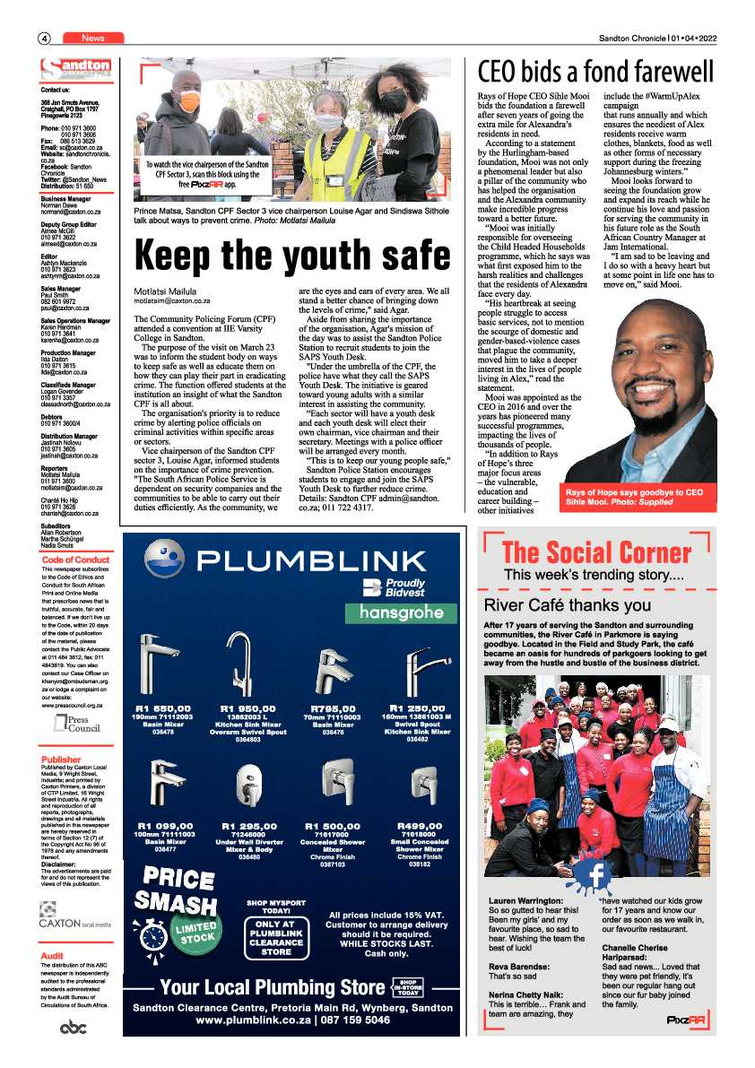 Sandton Chronicle 01 April 2022 page 4