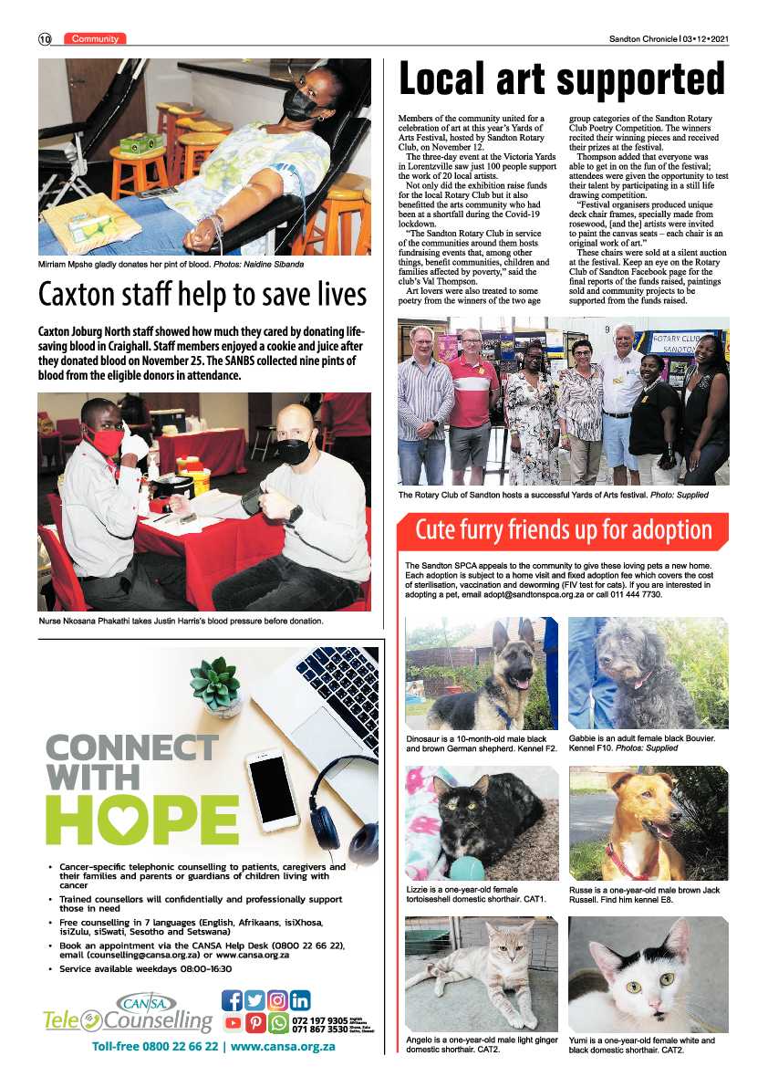 Sandton Chronicle 03 December 2021 page 10