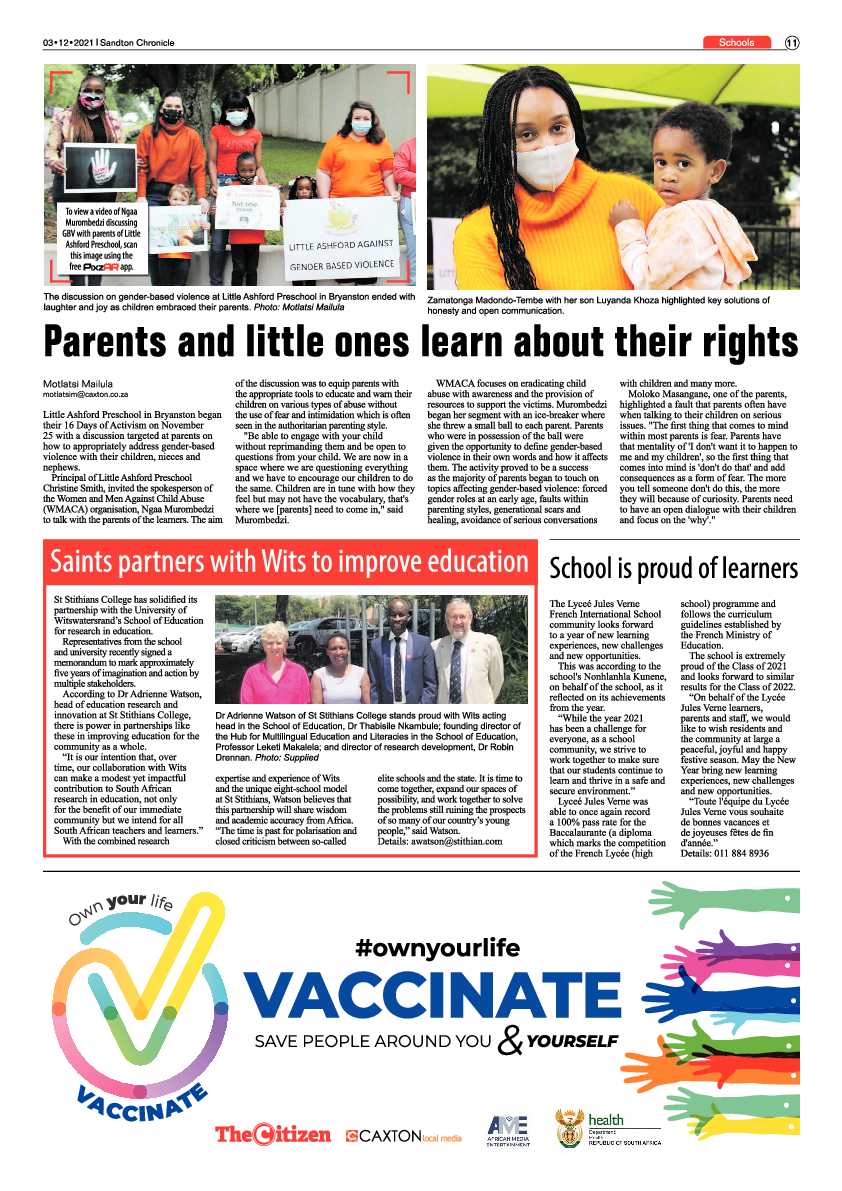 Sandton Chronicle 03 December 2021 page 11