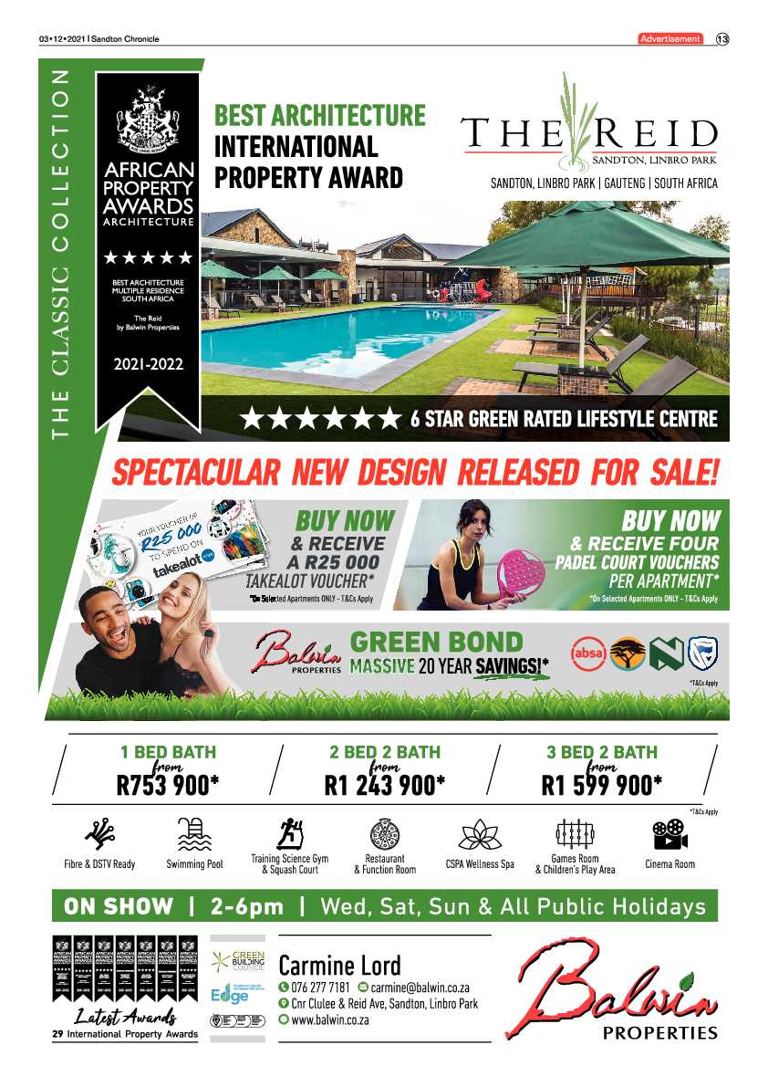 Sandton Chronicle 03 December 2021 page 13