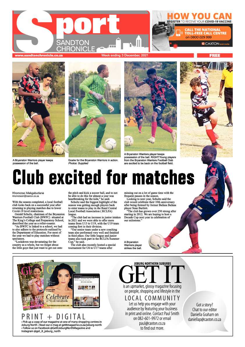 Sandton Chronicle 03 December 2021 page 16