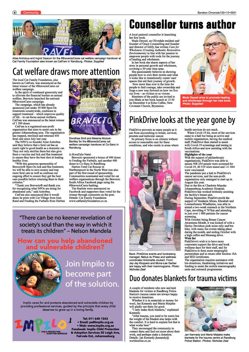 Sandton Chronicle 03 December 2021 page 8