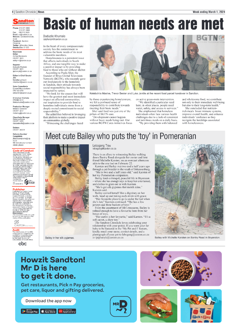 Sandton Chronicle 01 March 2024 page 4