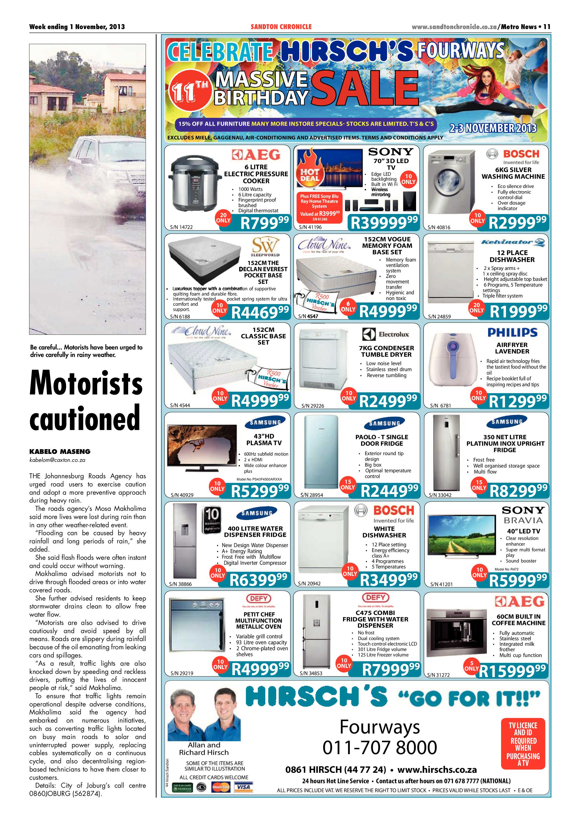 Sandton Chronicle 01 November 2013 page 11