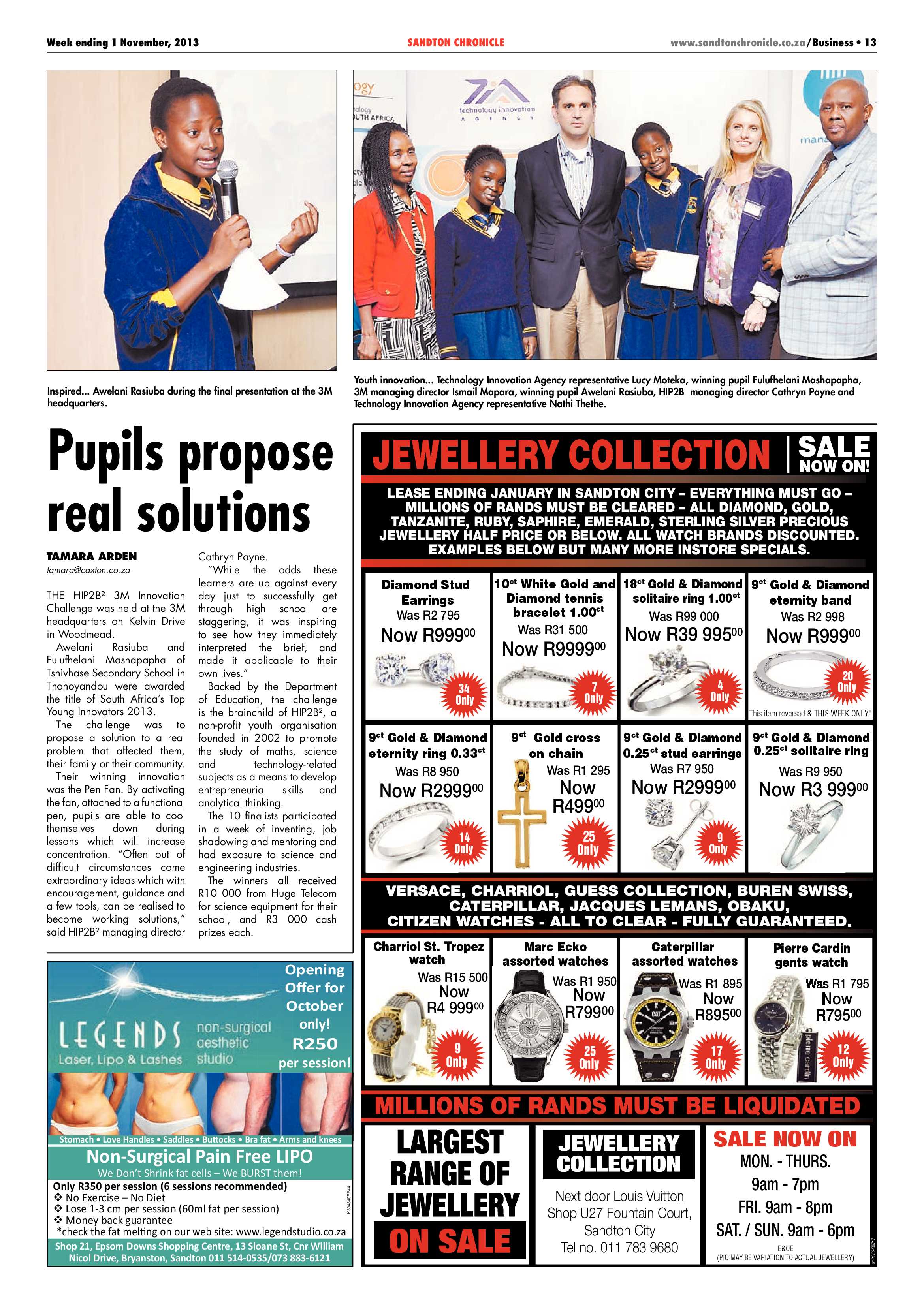 Sandton Chronicle 01 November 2013 page 13