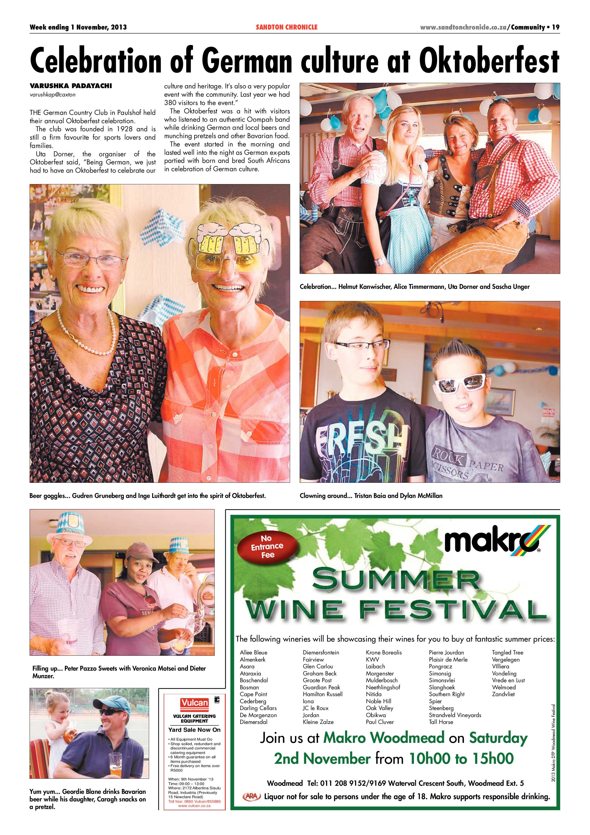 Sandton Chronicle 01 November 2013 page 19