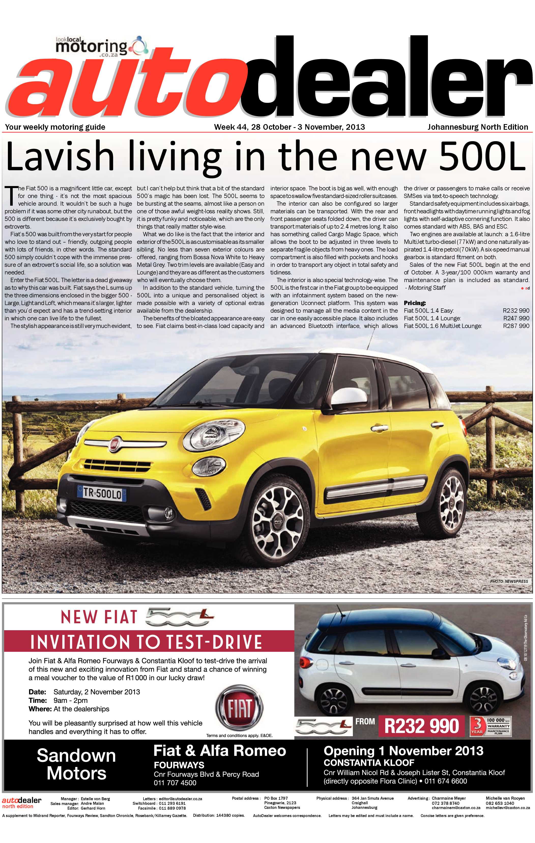 Sandton Chronicle 01 November 2013 page 21