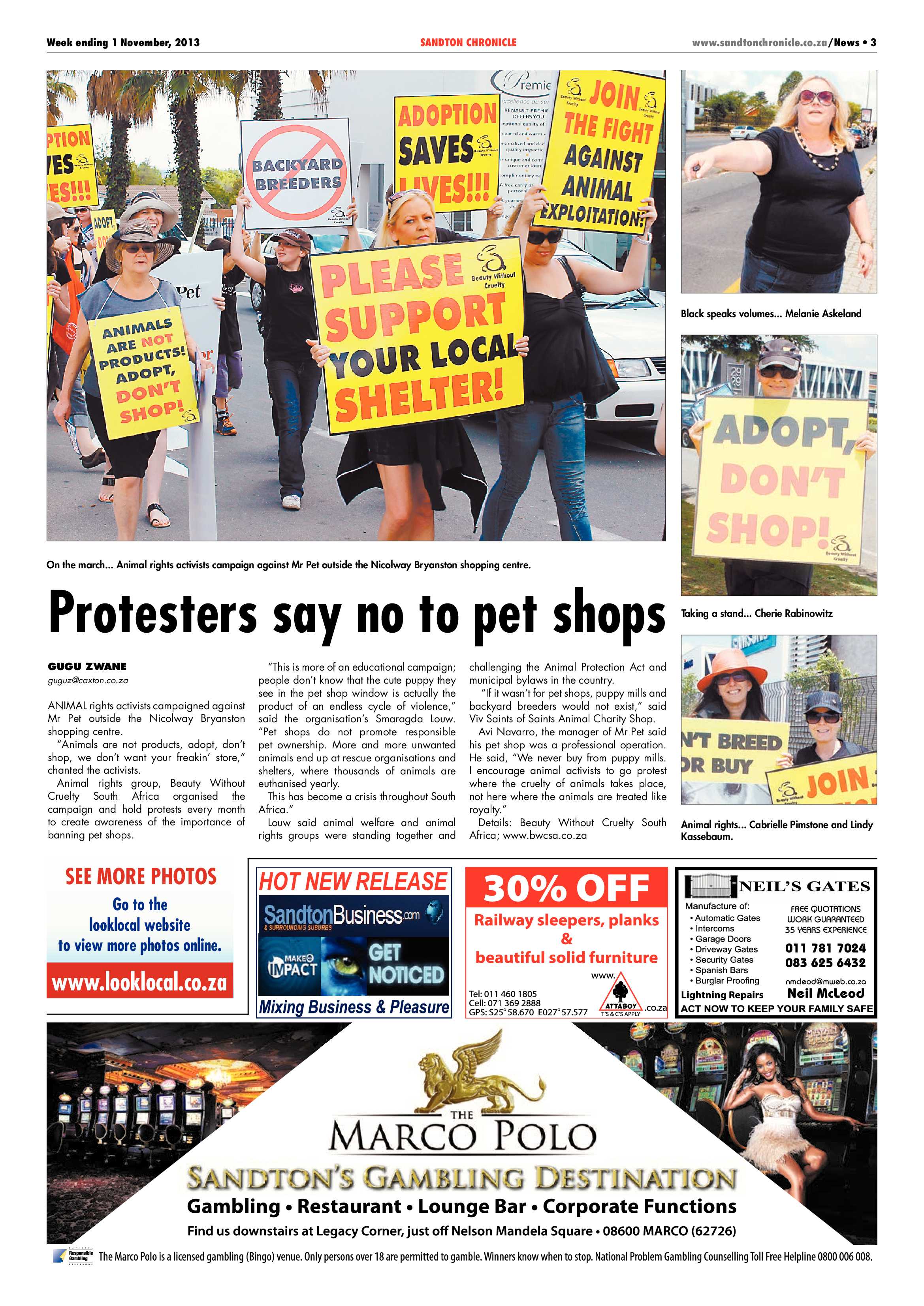 Sandton Chronicle 01 November 2013 page 3