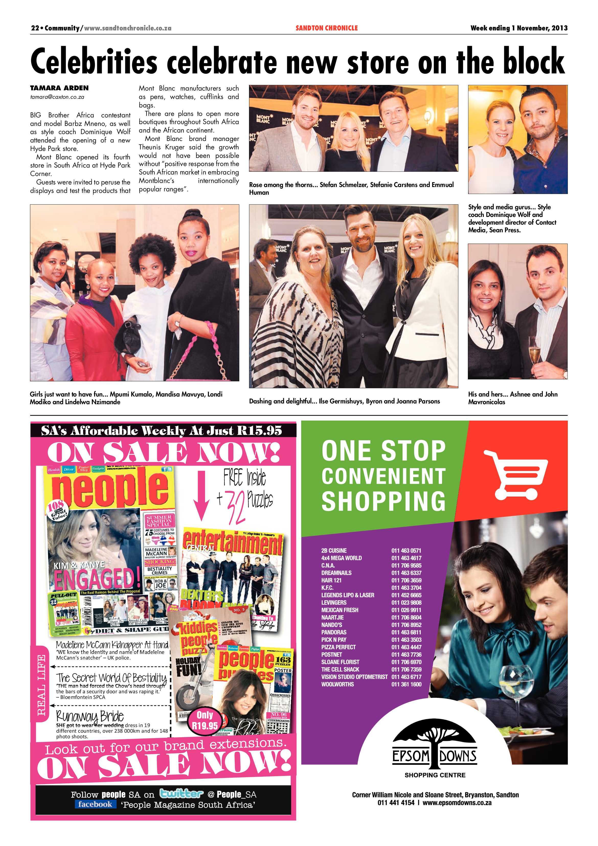 Sandton Chronicle 01 November 2013 page 38