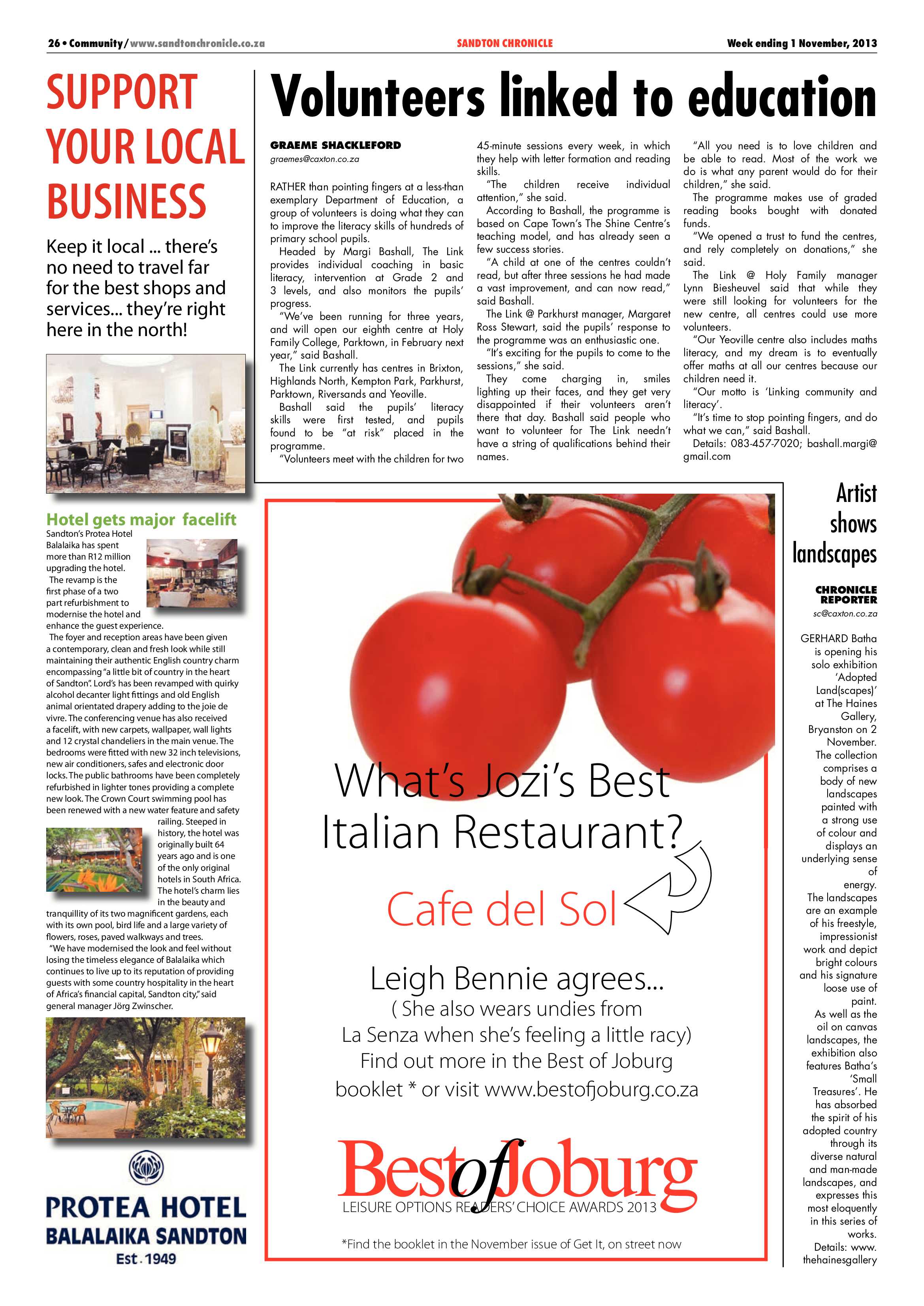 Sandton Chronicle 01 November 2013 page 42