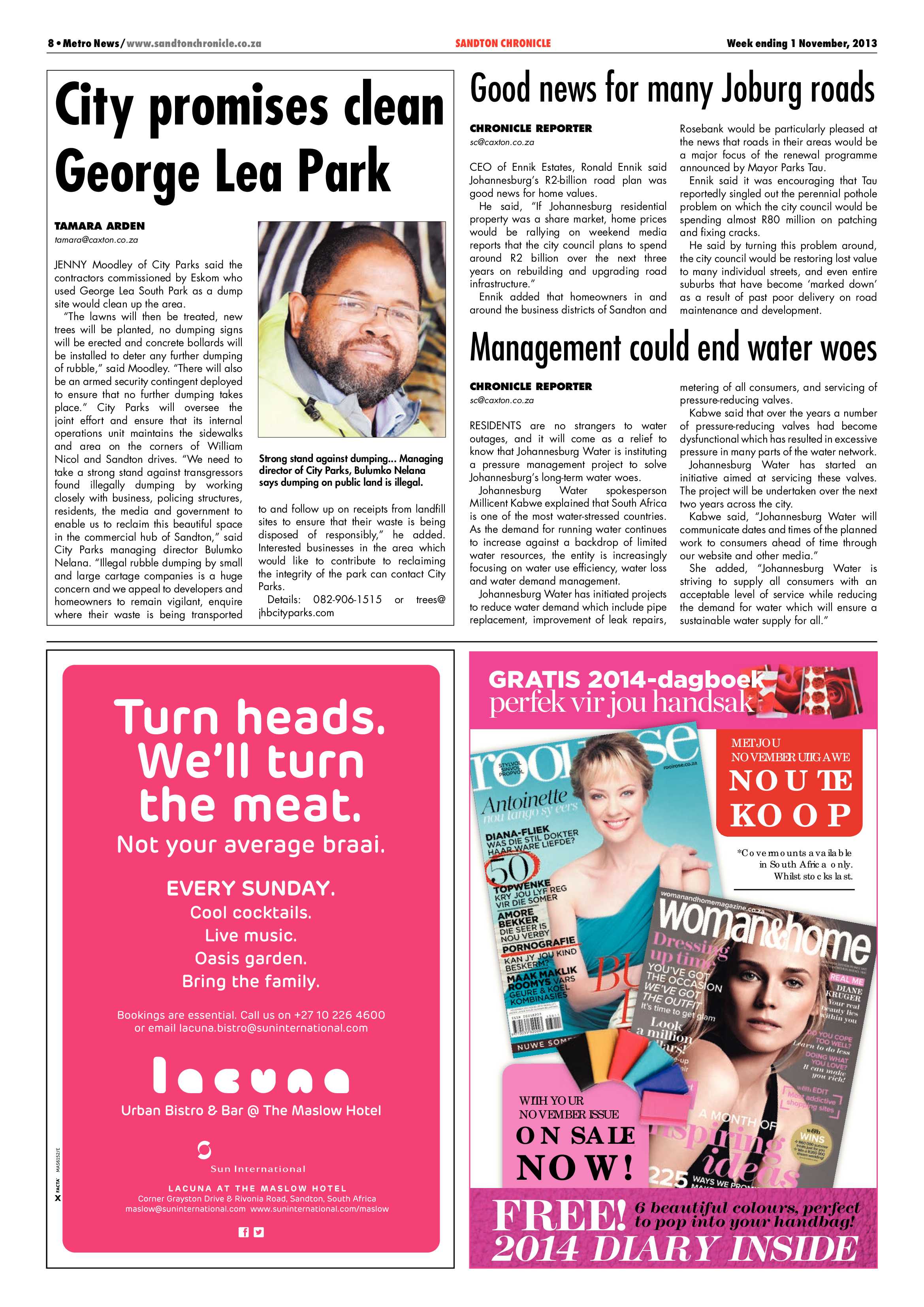 Sandton Chronicle 01 November 2013 page 8