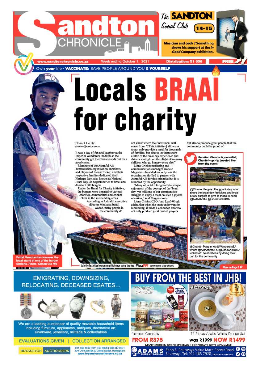 Sandton Chronicle 01 October 2021 page 1