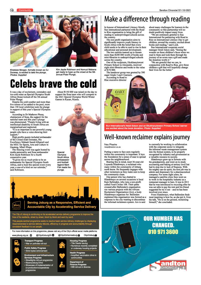 Sandton Chronicle 01 October 2021 page 10