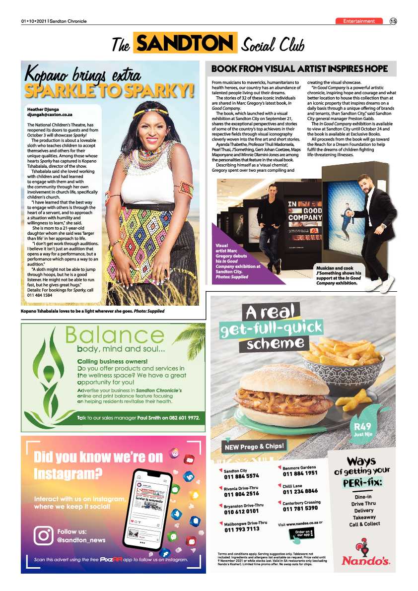 Sandton Chronicle 01 October 2021 page 15