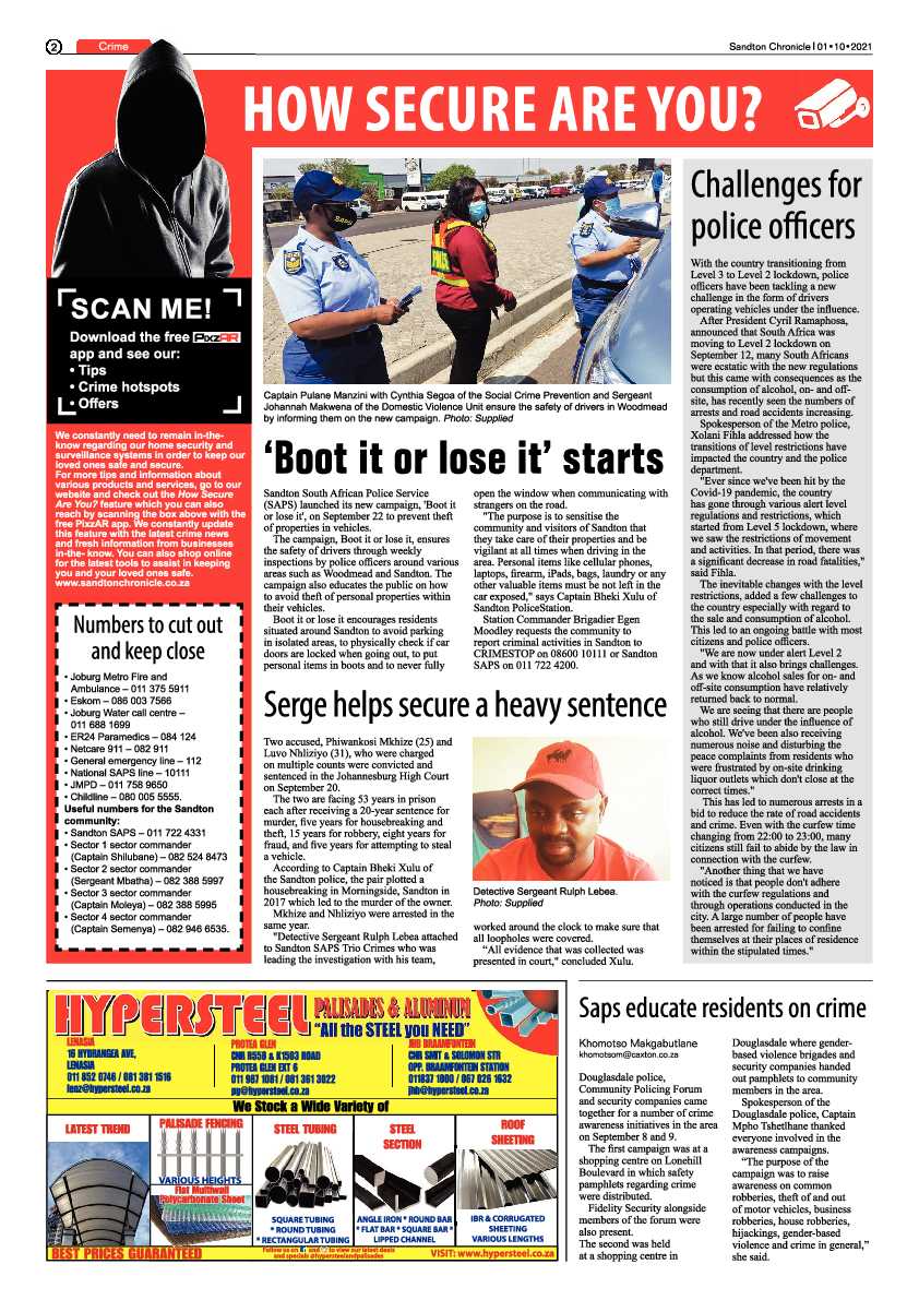 Sandton Chronicle 01 October 2021 page 2