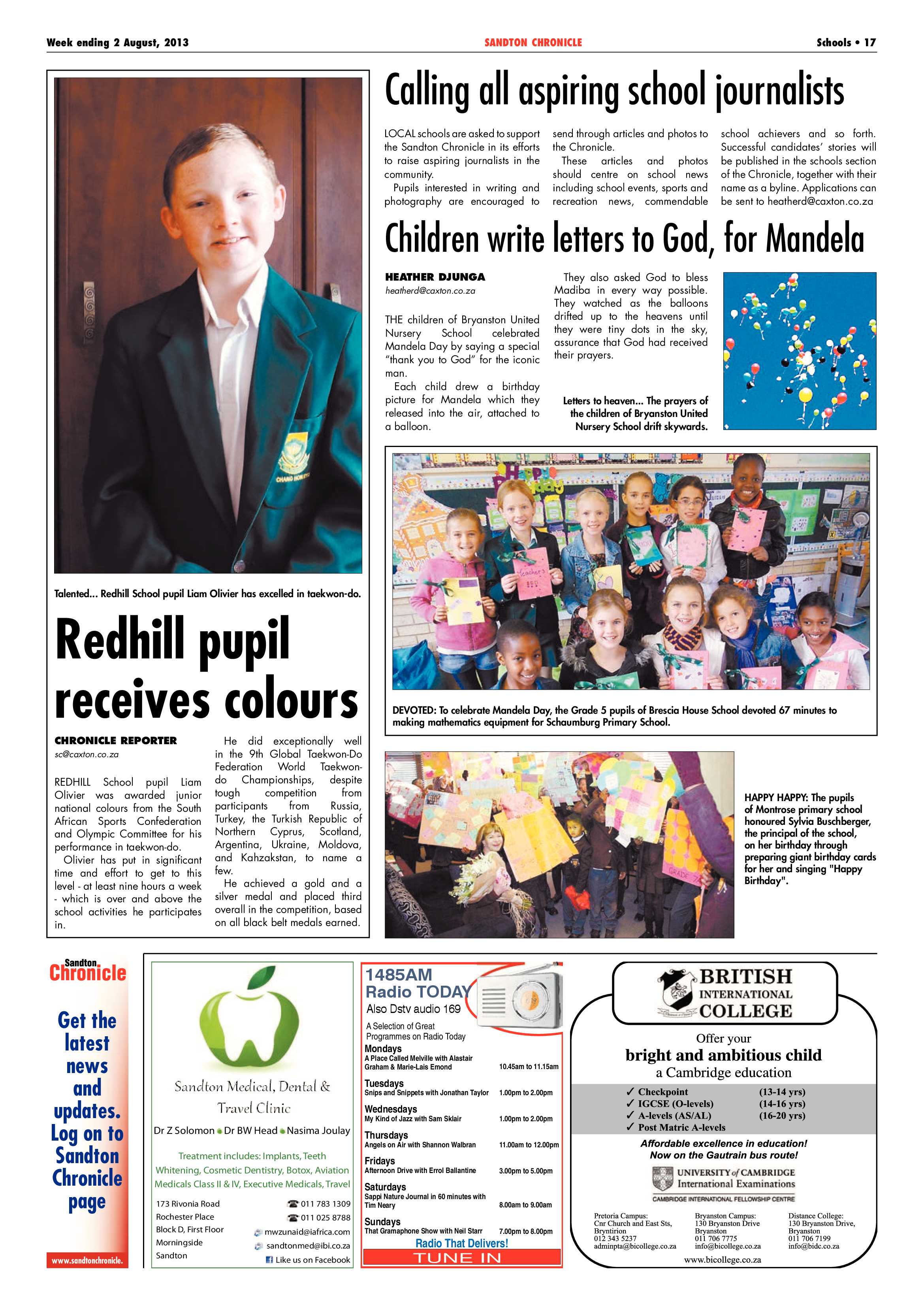 Sandton Chronicle 02 August 2013 page 17