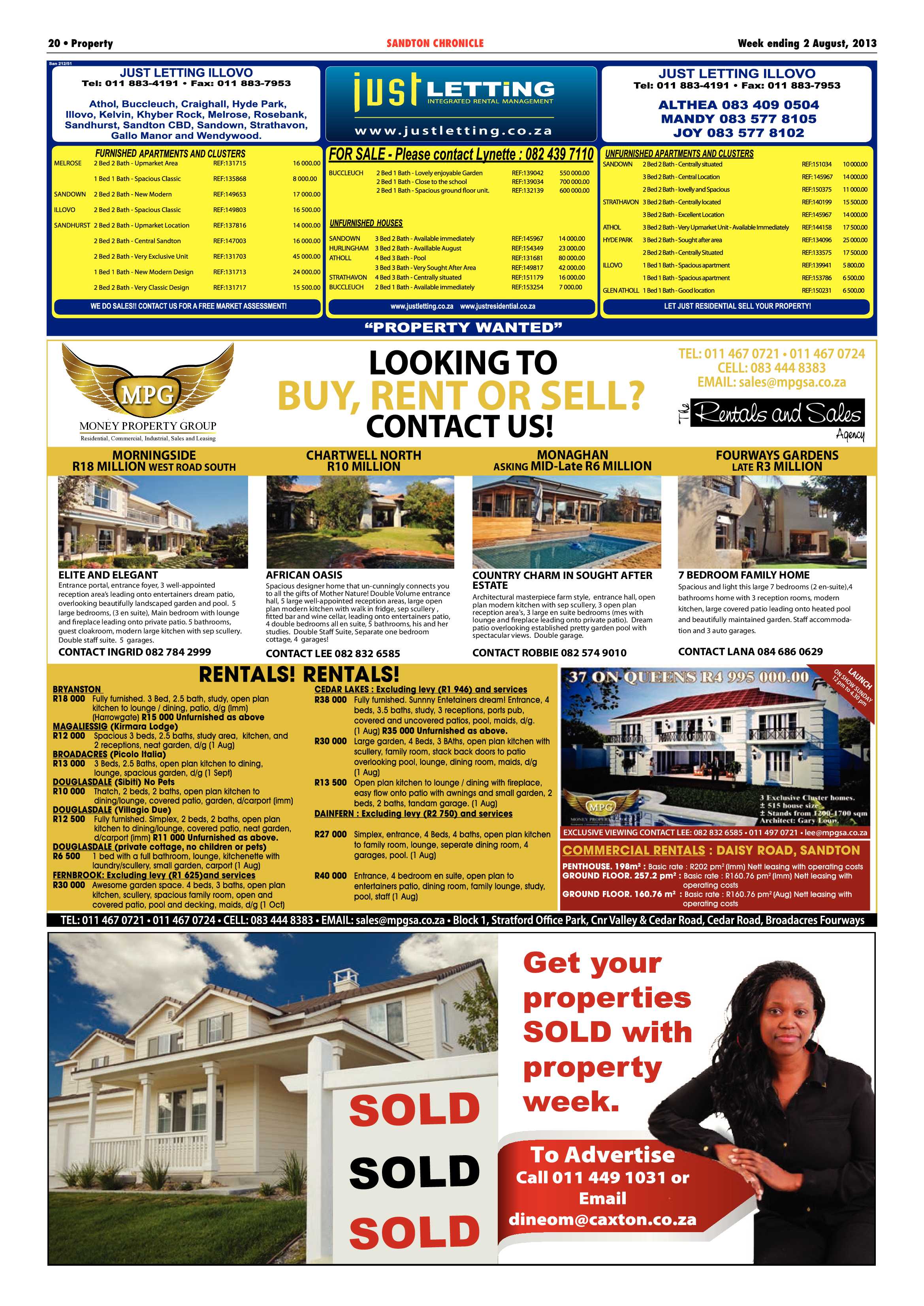 Sandton Chronicle 02 August 2013 page 20