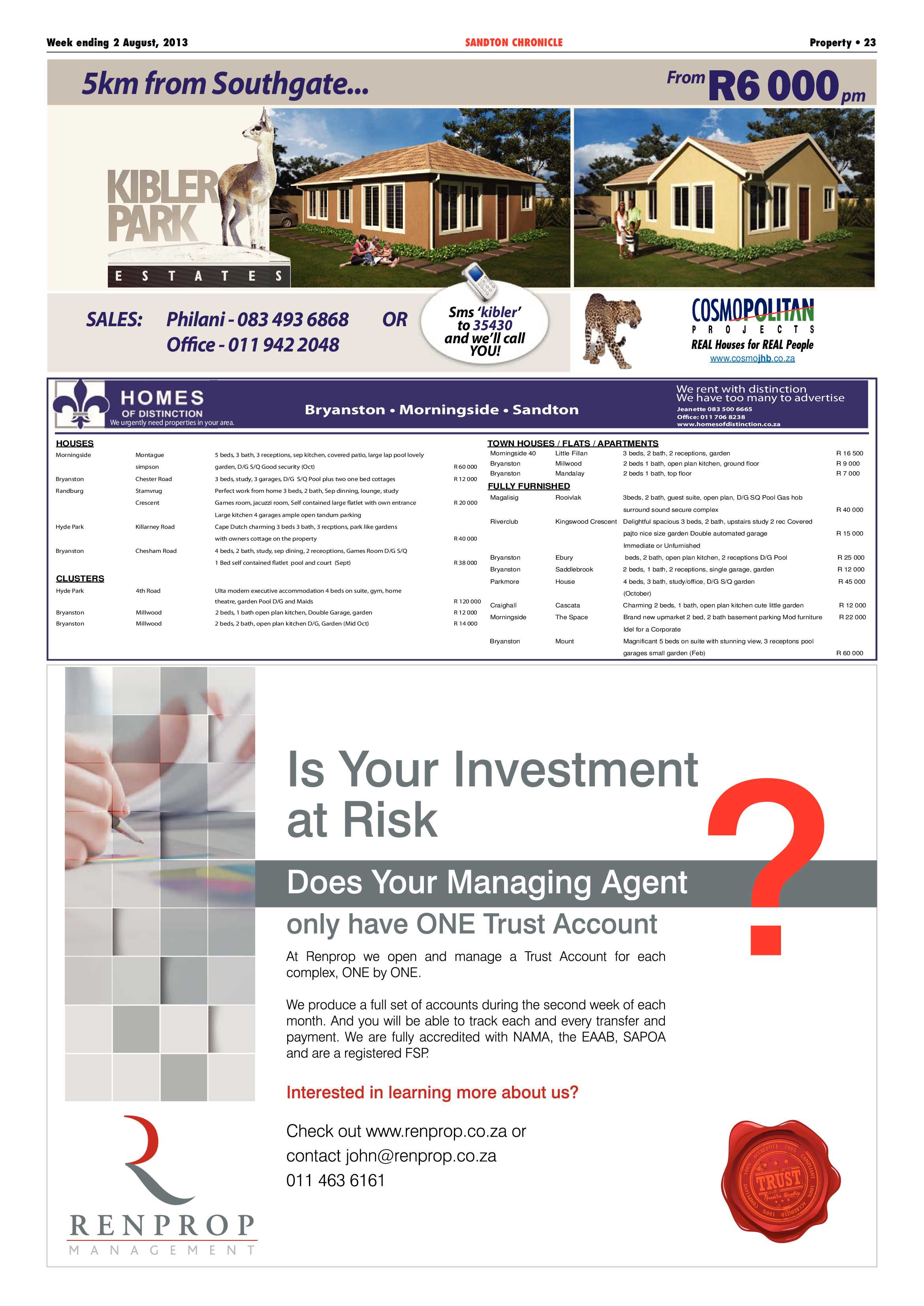 Sandton Chronicle 02 August 2013 page 23