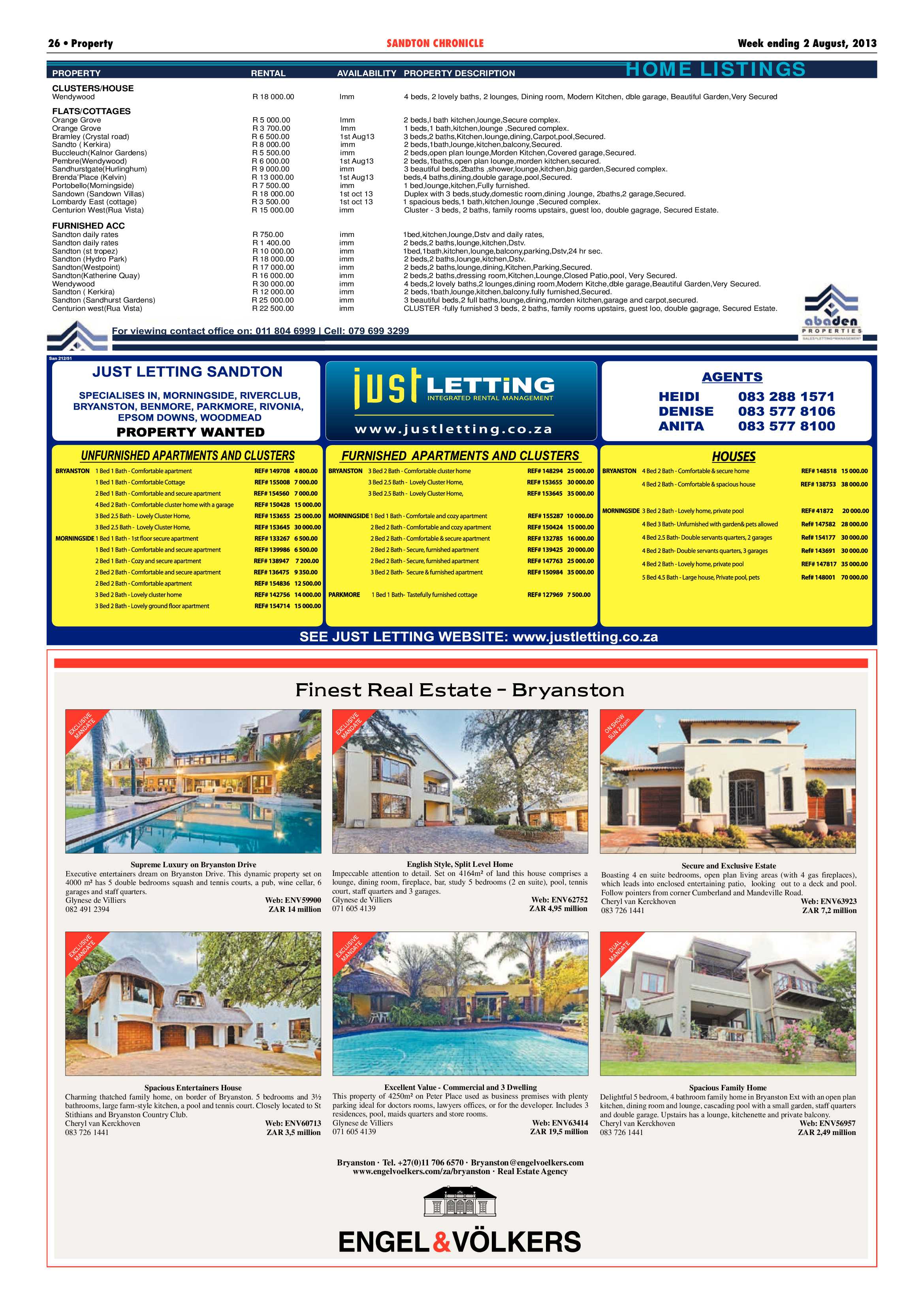 Sandton Chronicle 02 August 2013 page 26