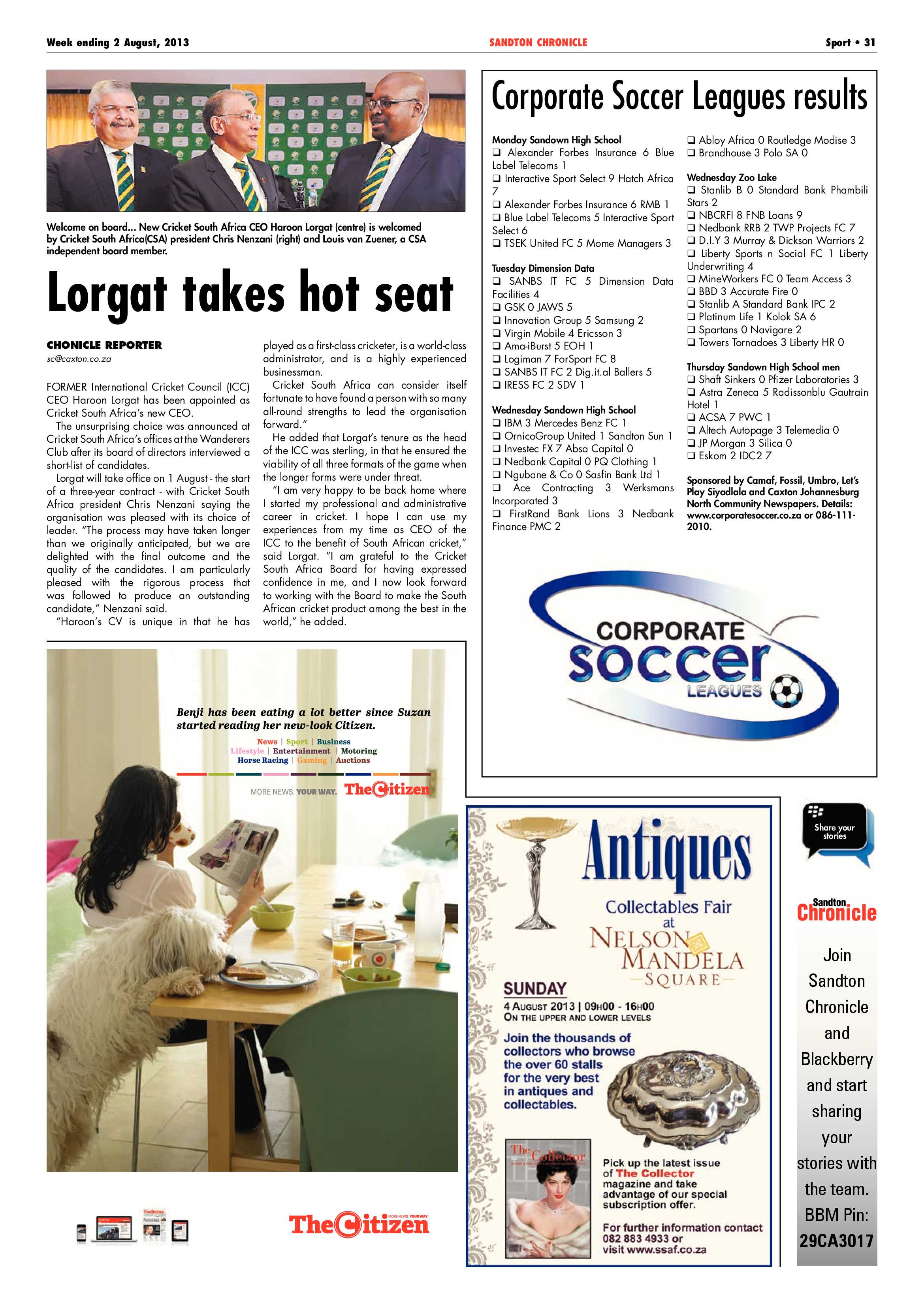 Sandton Chronicle 02 August 2013 page 31