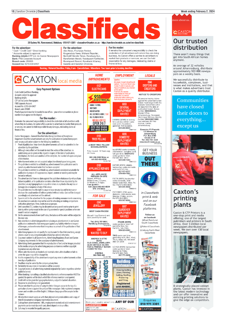 Sandton Chronicle 02 February 2024 page 10