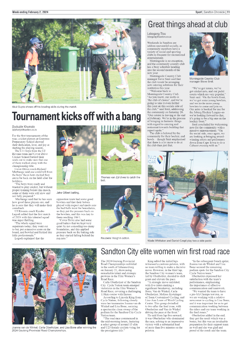 Sandton Chronicle 02 February 2024 page 11