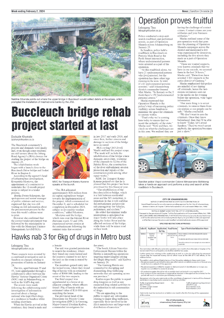 Sandton Chronicle 02 February 2024 page 3