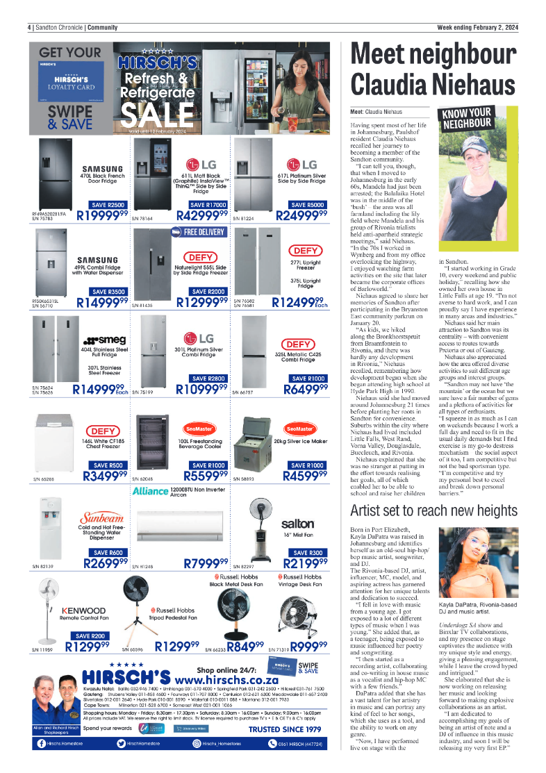 Sandton Chronicle 02 February 2024 page 4
