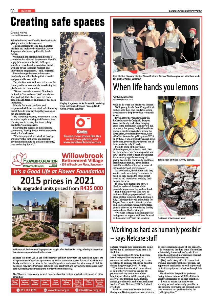 Sandton Chronicle 02 July 2021 page 6