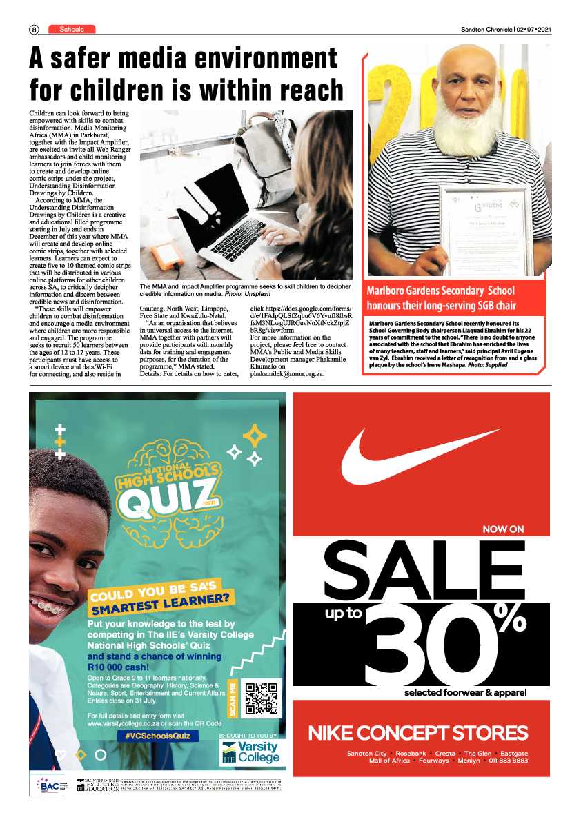 Sandton Chronicle 02 July 2021 page 8
